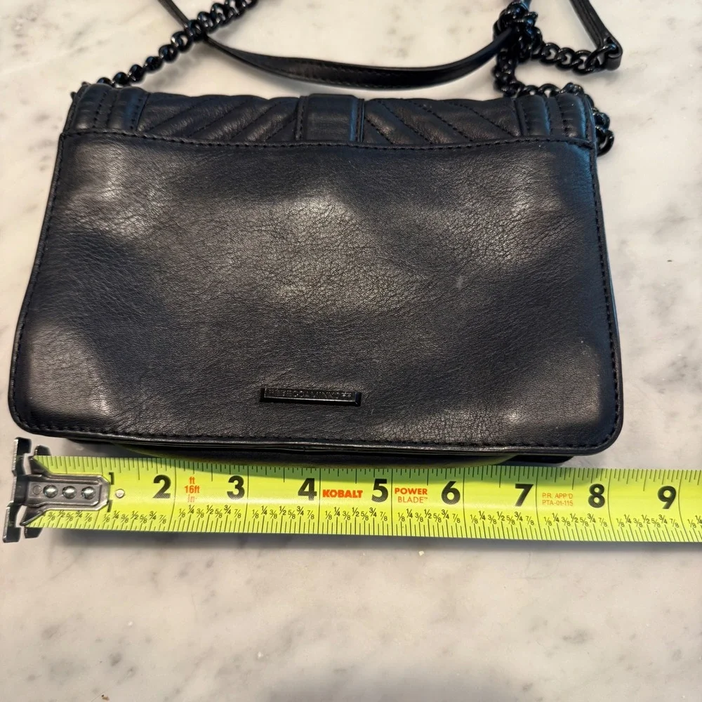 Rebecca Minkoff Small Love Crossbody Black Chevron Quilted Leather Bag